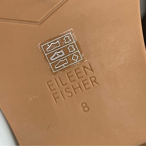 NWOT Eileen Fisher Max Metallic Espadrille Sandals Size 8 Leather - Picture 6 of 8